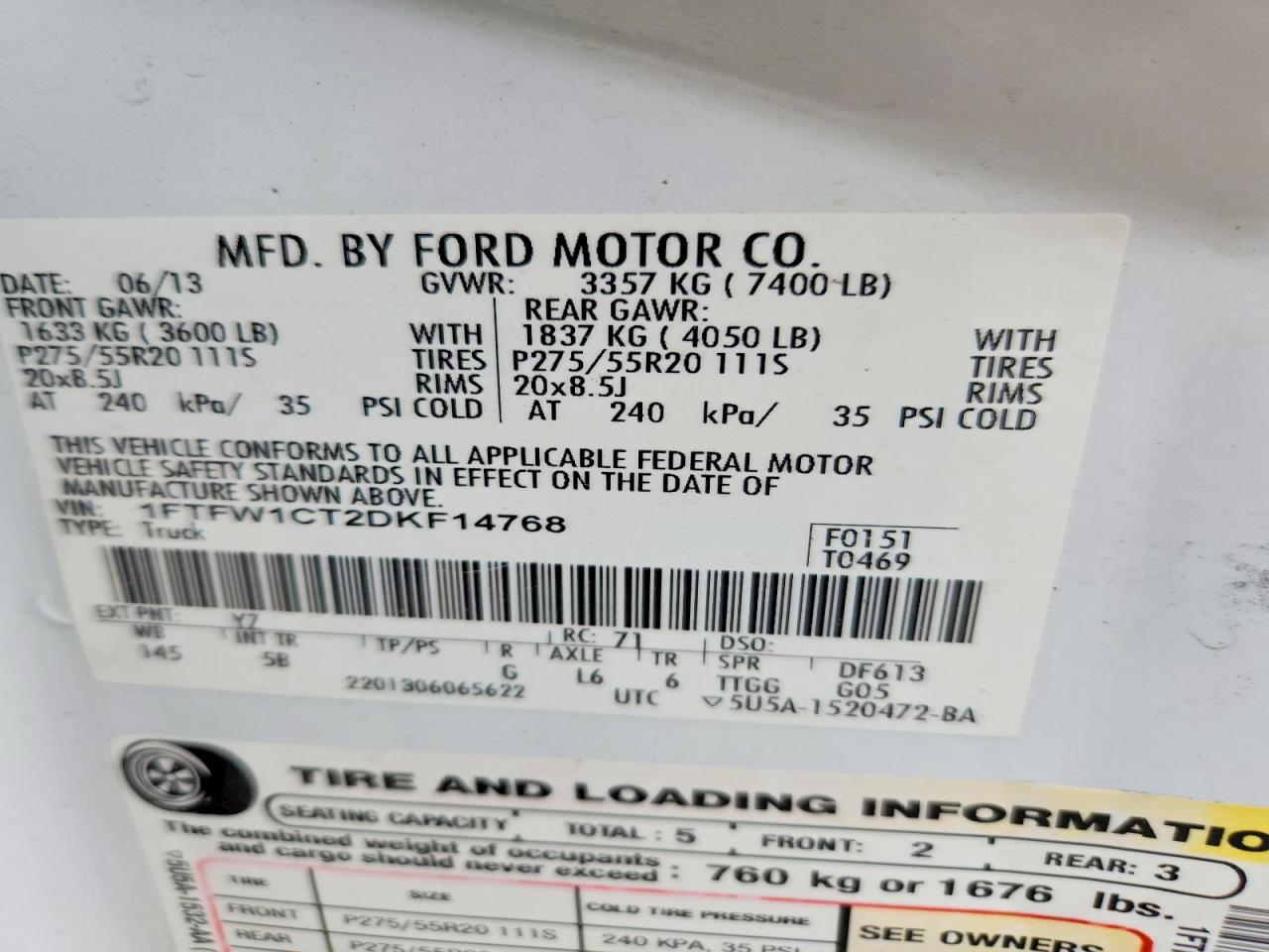 2013 Ford F150 Supercrew