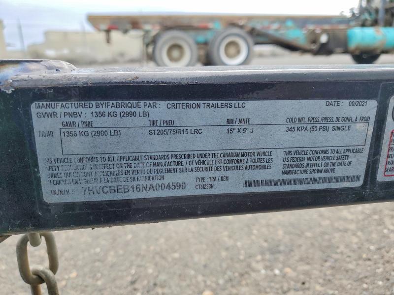 2022 Crit Erion CT612S3N Enclosed Cargo Trailer