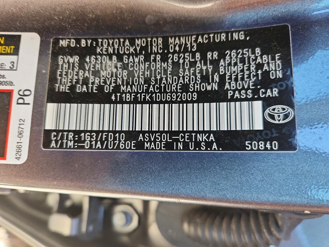 2013 Toyota Camry le