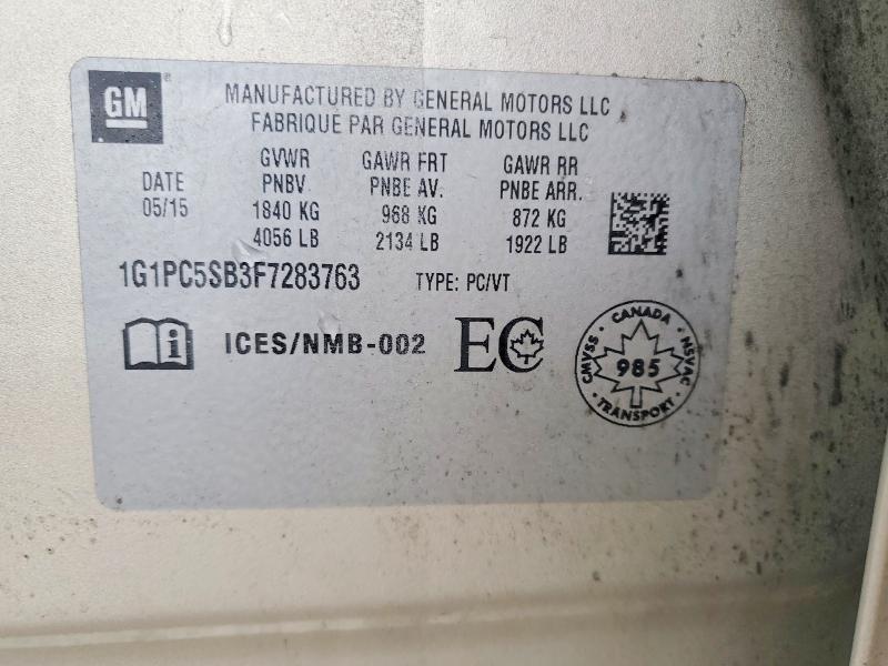 2015 Chevrolet Cruze lt