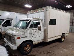 Salvage trucks for sale at Avon, MN auction: 1985 GMC Cutaway Van BOX Truck