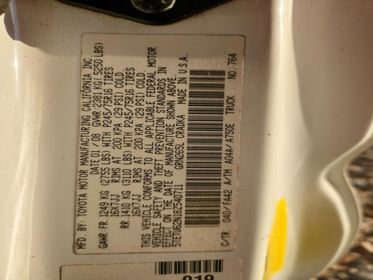 2008 Toyota Tacoma Prerunner V6