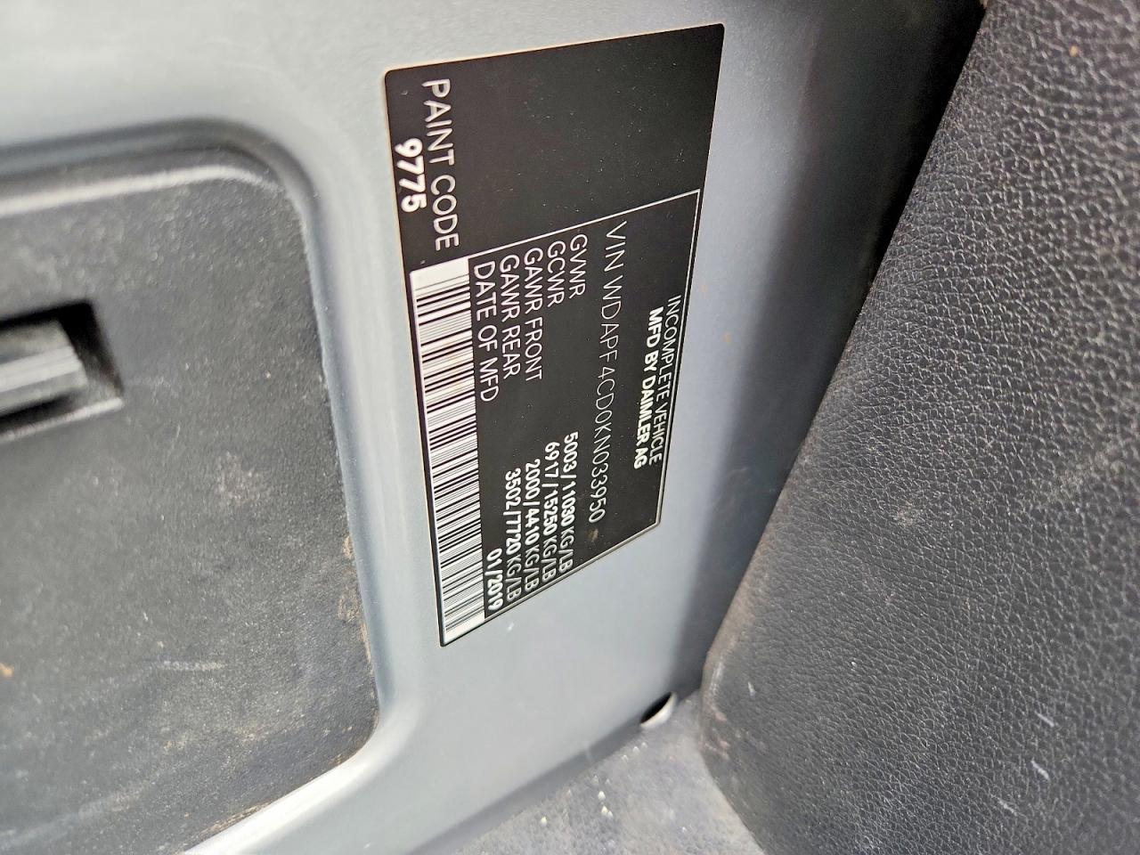 2019 Merz 2019 MERCEDES-BENZ Sprinter RV