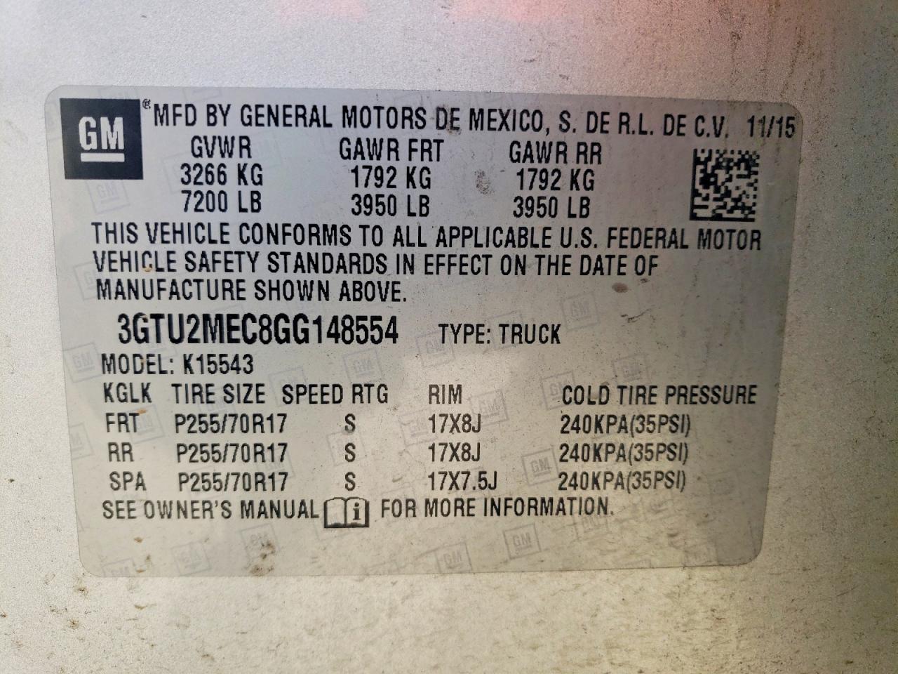 2016 GMC Sierra K1500 SLE