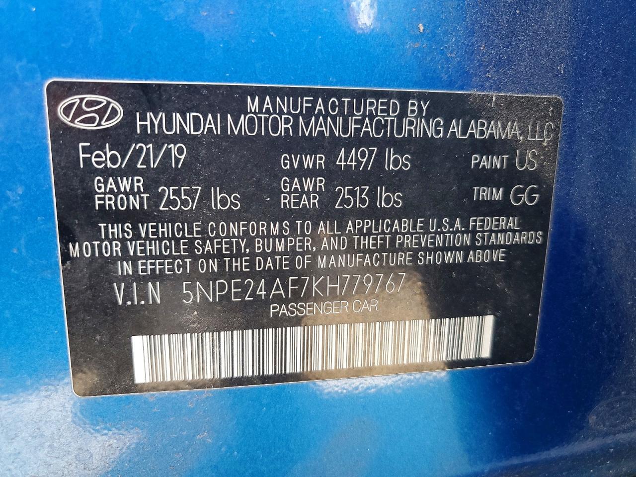 2019 Hyundai Sonata se