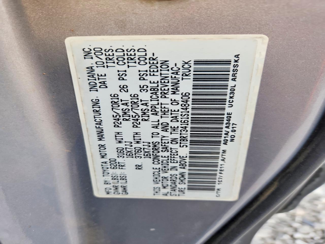 2001 Toyota Tundra SR5