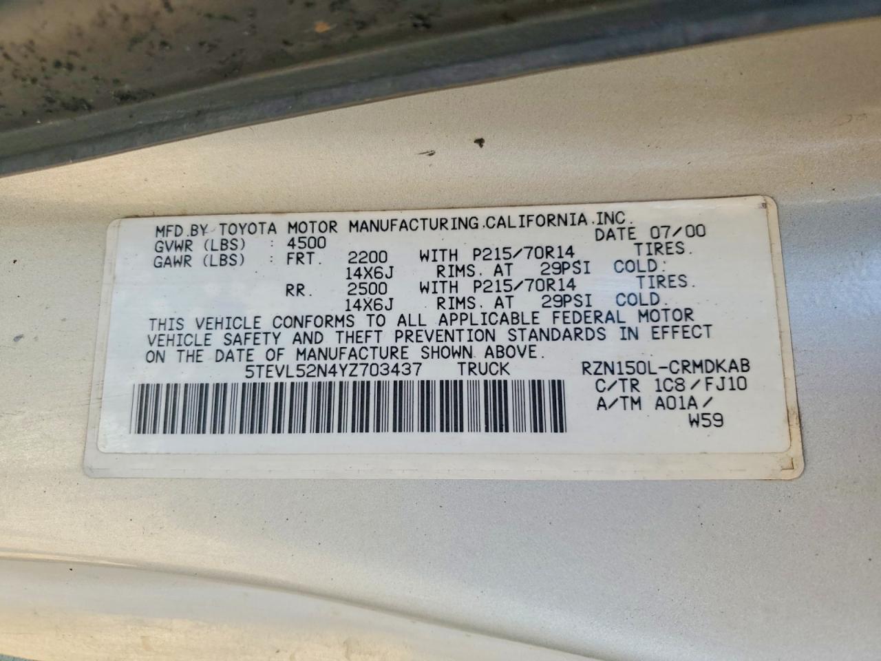 2000 Toyota Tacoma Base