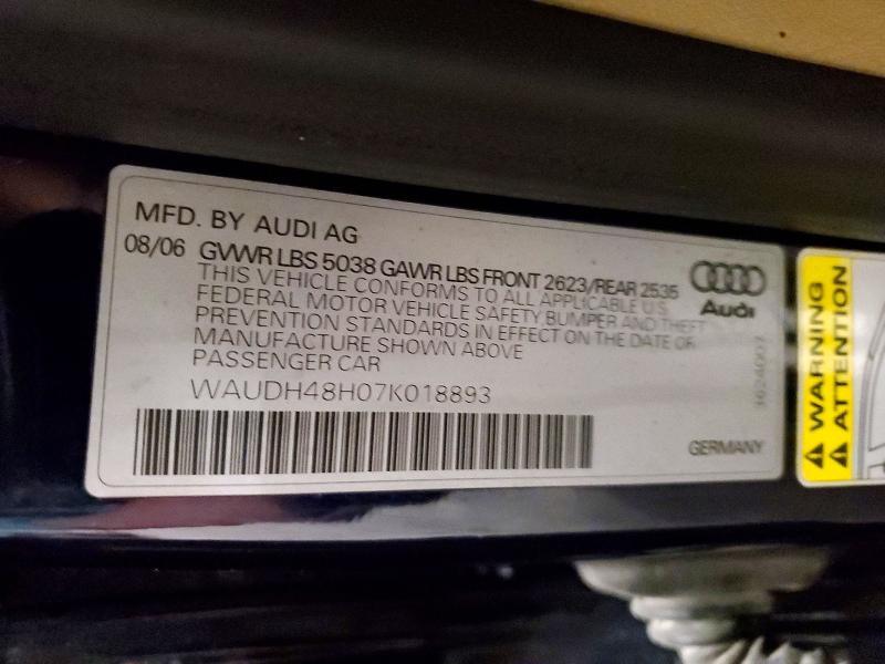 2007 Audi A4 3.2 Cabriolet Quattro