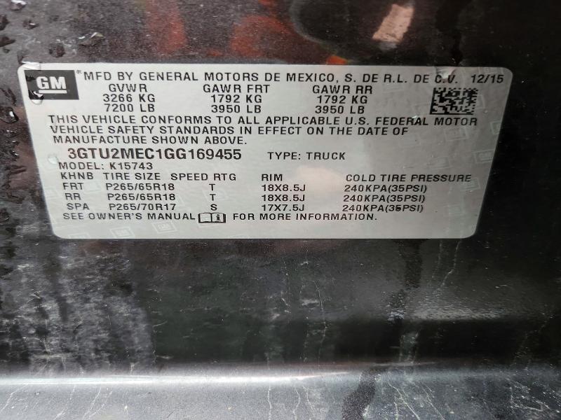 2016 GMC Sierra K1500 SLE