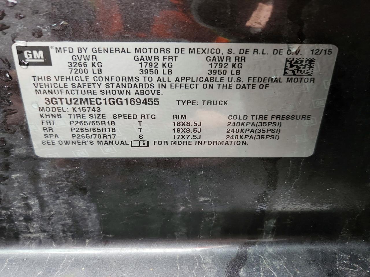 2016 GMC Sierra K1500 SLE