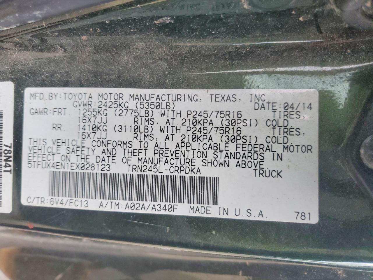 2014 Toyota Tacoma Base