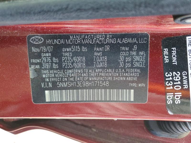 2008 Hyundai Santa fe se