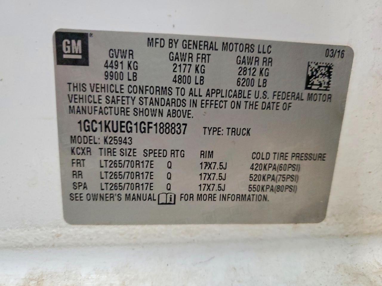 2016 Chevrolet Silverado K2500 Heavy Duty