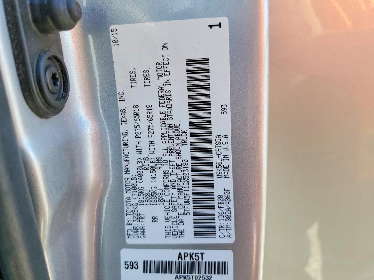 2016 Toyota Tundra SR5