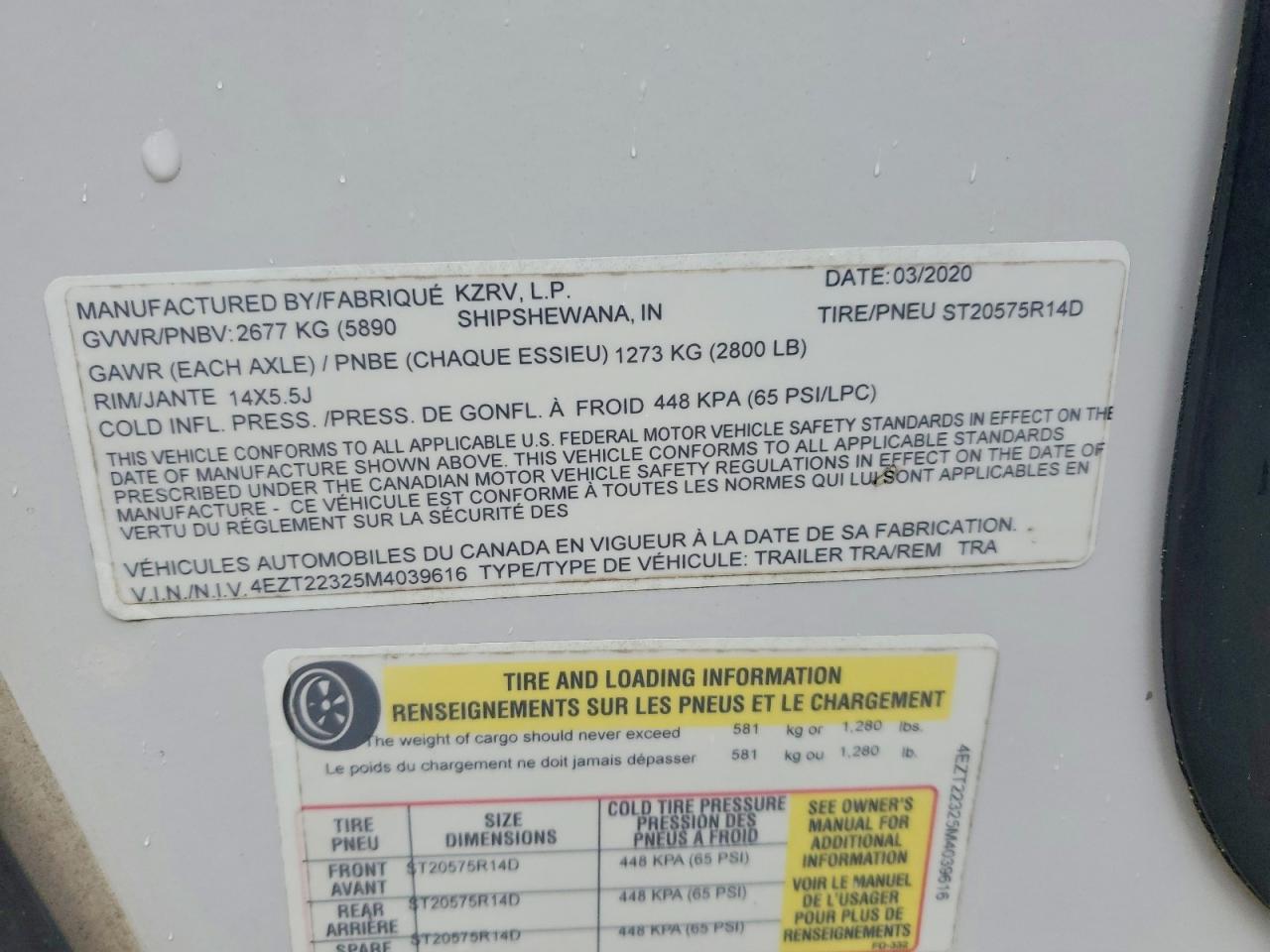 2021 Kz-Rv Sonic Camper