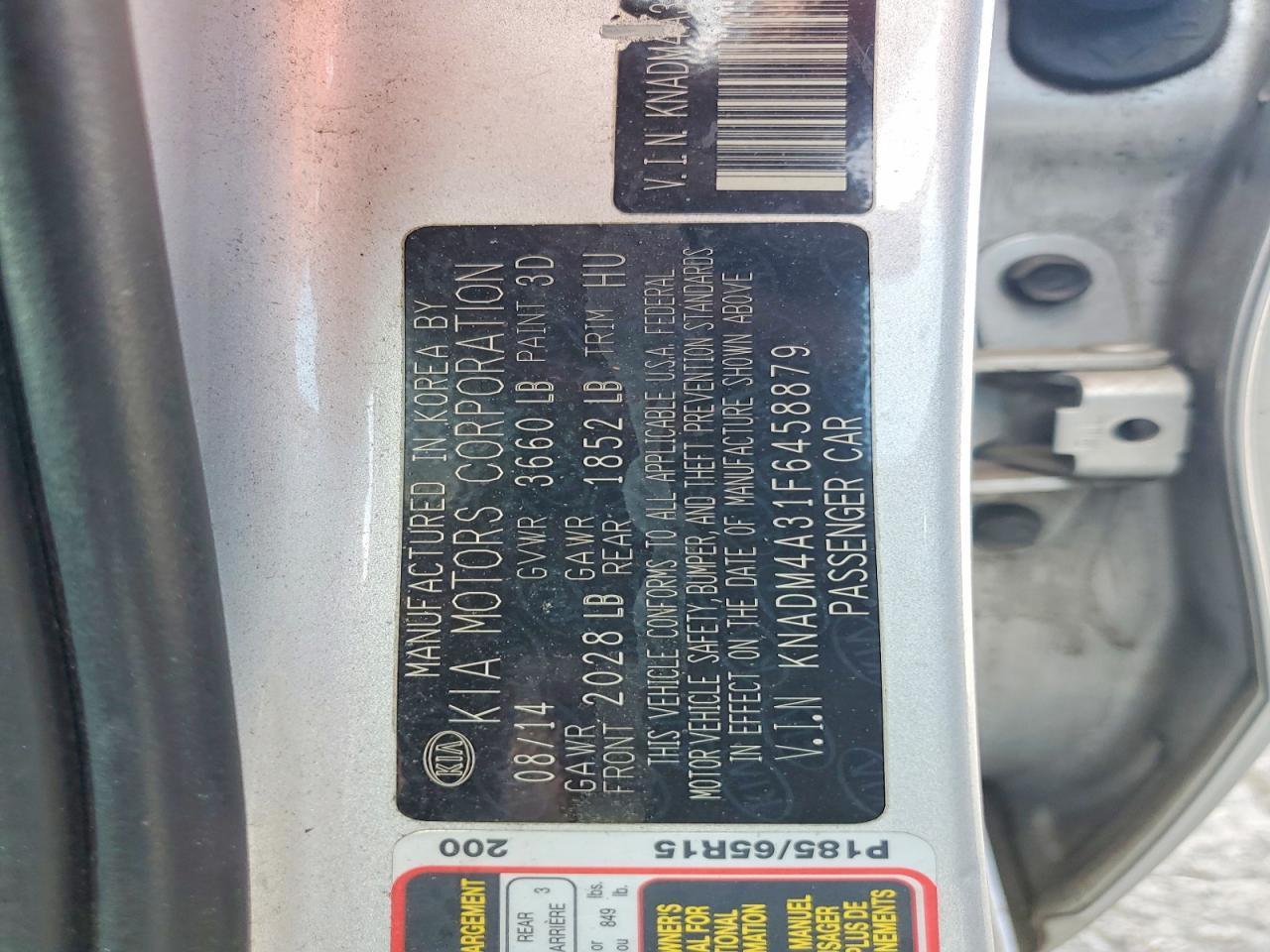 2015 KIA Rio lx