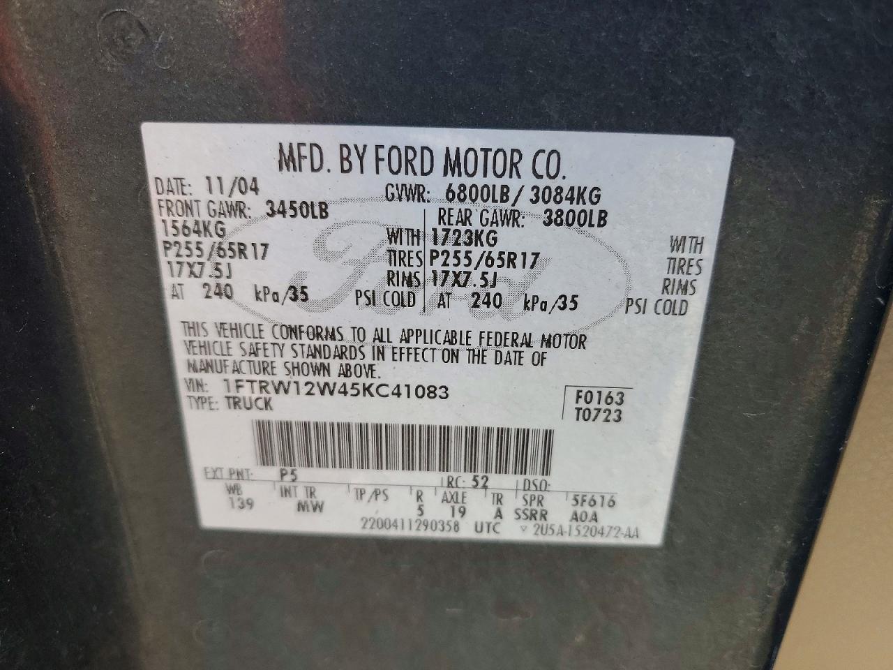 2005 Ford F150 Supercrew