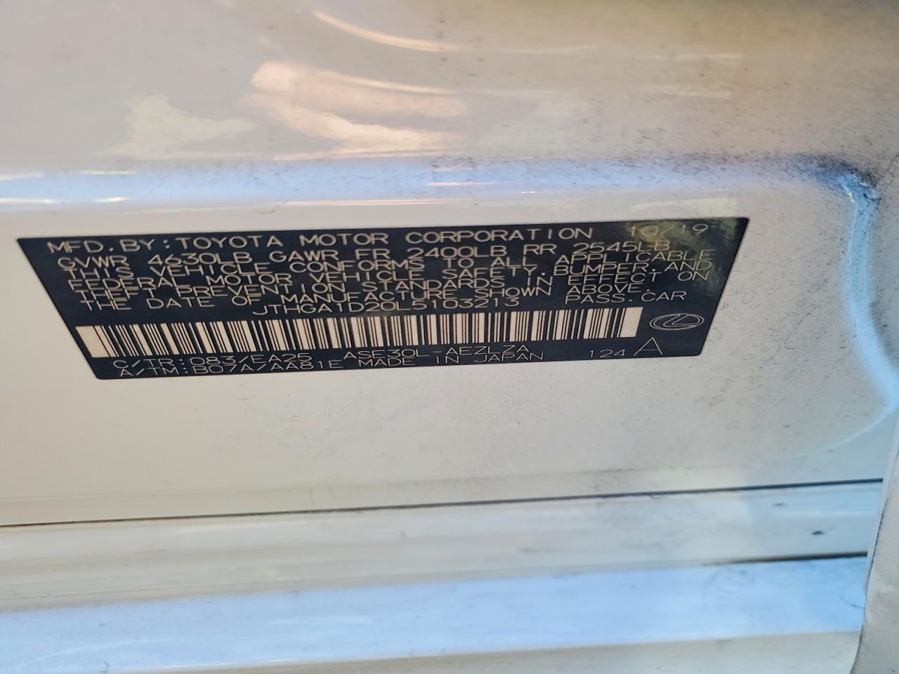 2020 Lexus Is 300 Base