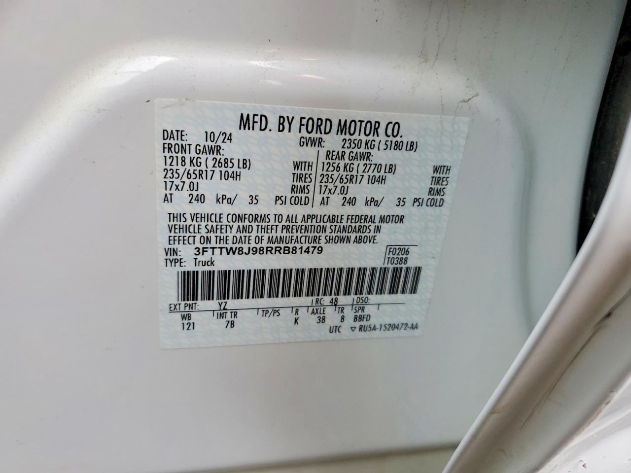 2024 Ford Maverick AWD Crew Cab 2.0L XLT