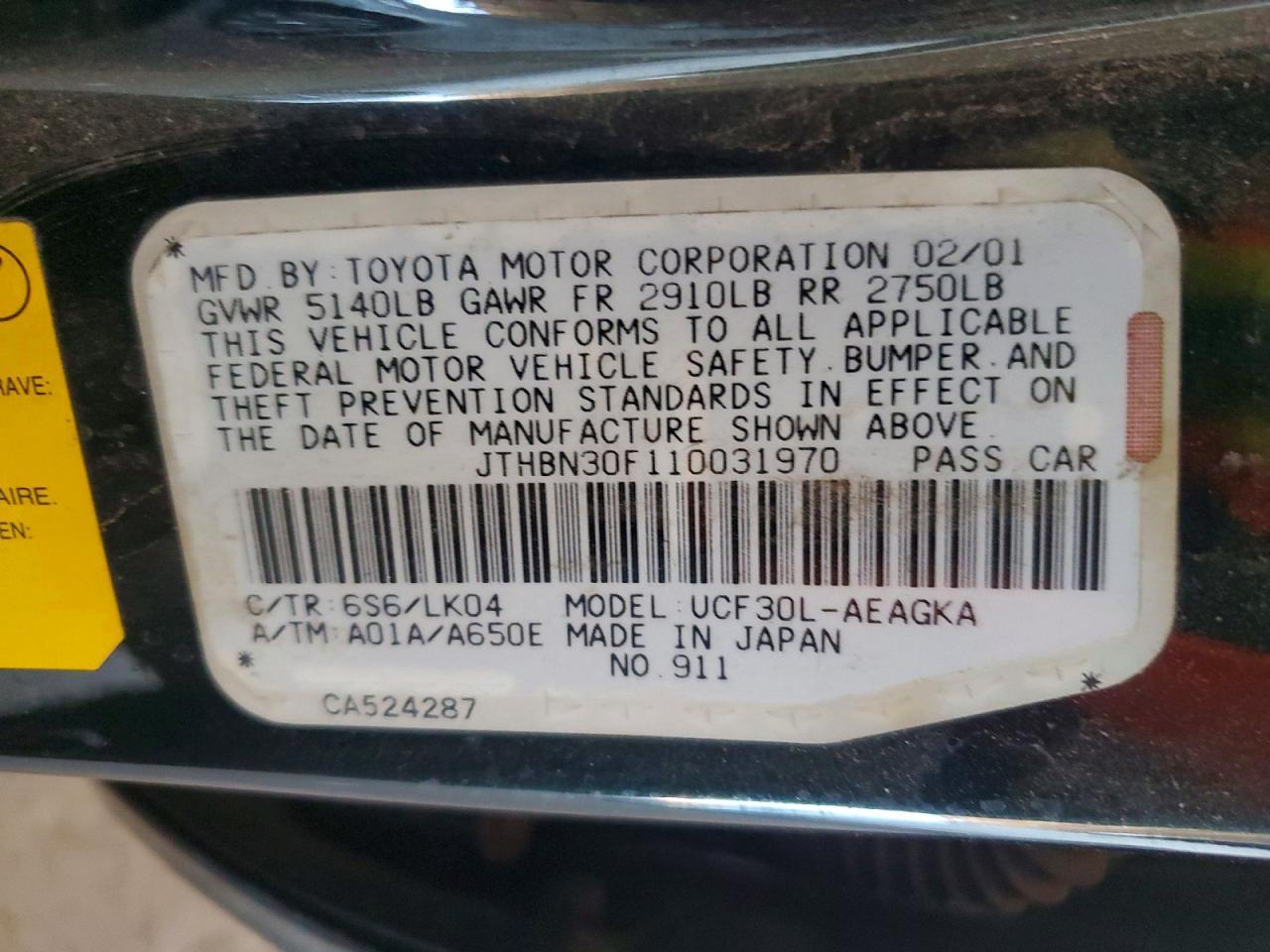 2001 Lexus Ls 430 Base