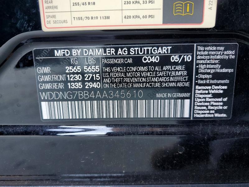 2010 Mercedes-Benz S 550