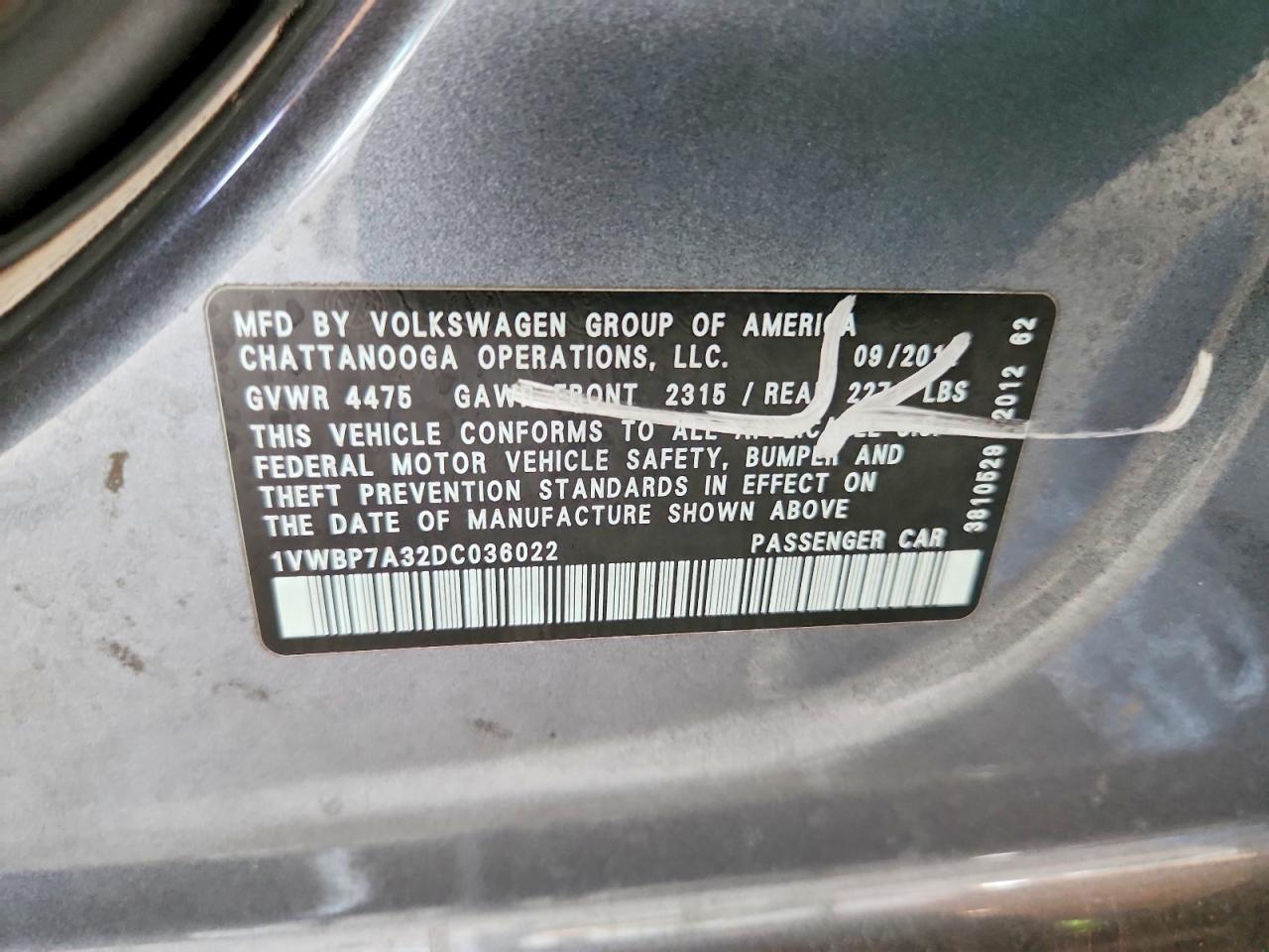 2013 Volkswagen Passat se