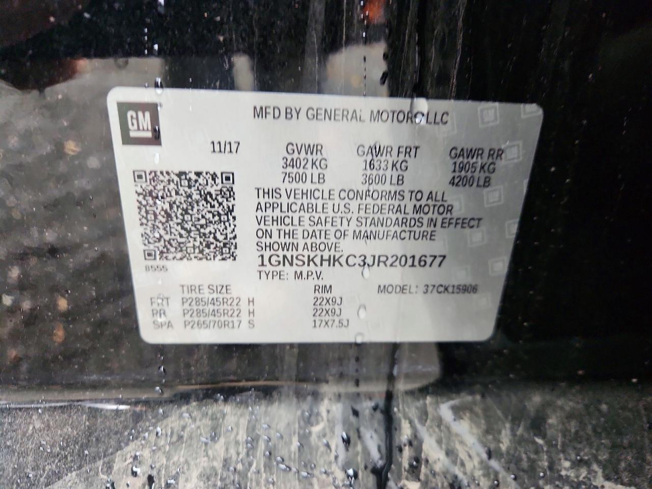 2018 Chev Suburban K1500 rst