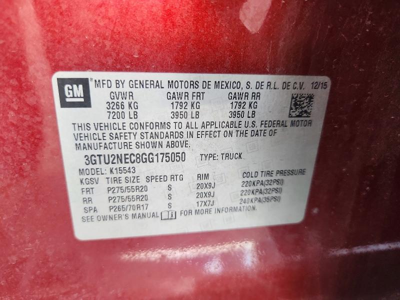 2016 GMC Sierra K1500 SLT