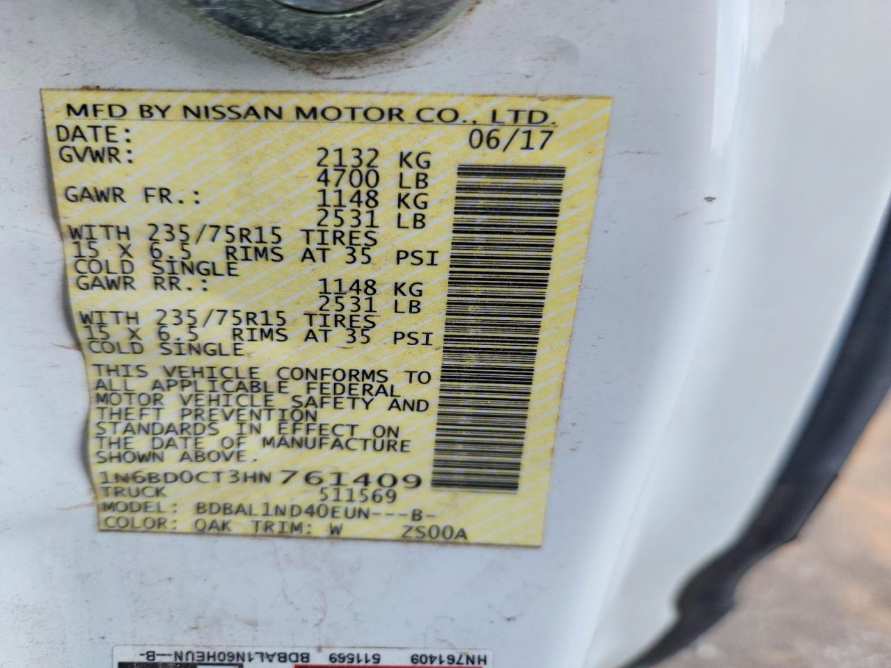 2017 Nissan Frontier S