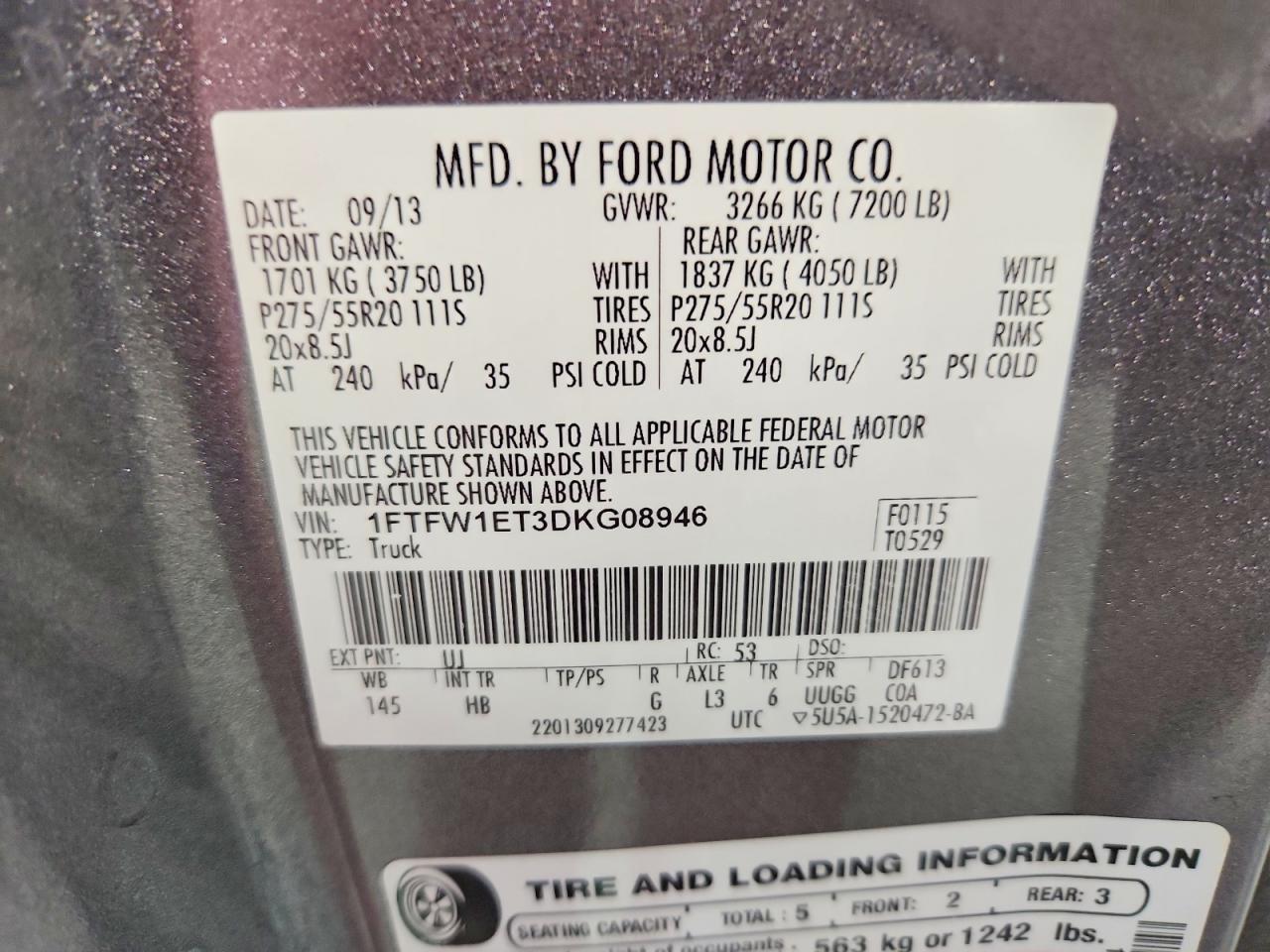 2013 Ford F150 Supercrew