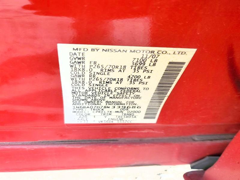 2008 Nissan Titan XE FFV