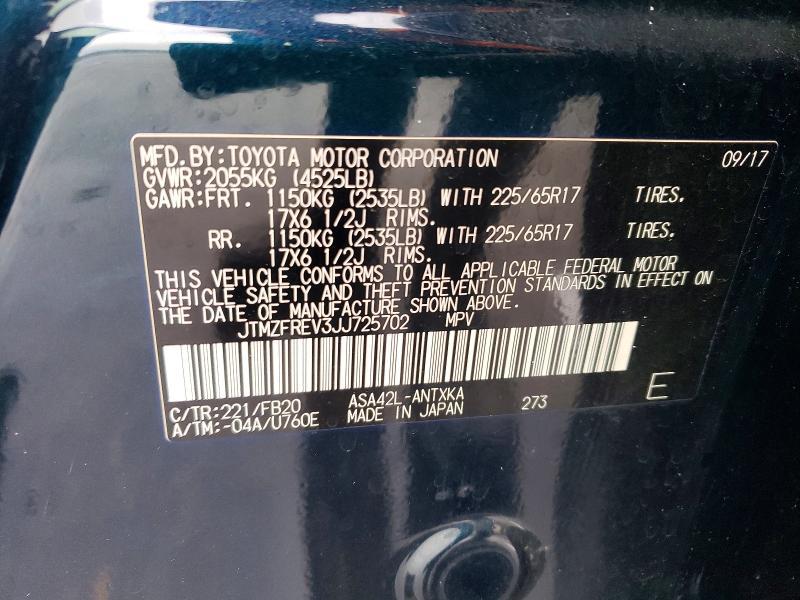 2018 Toyota Rav4 le