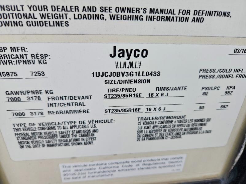 2016 Jayco Travel Trailer