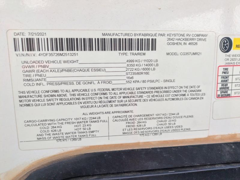 2021 Keystone Cougar Camper