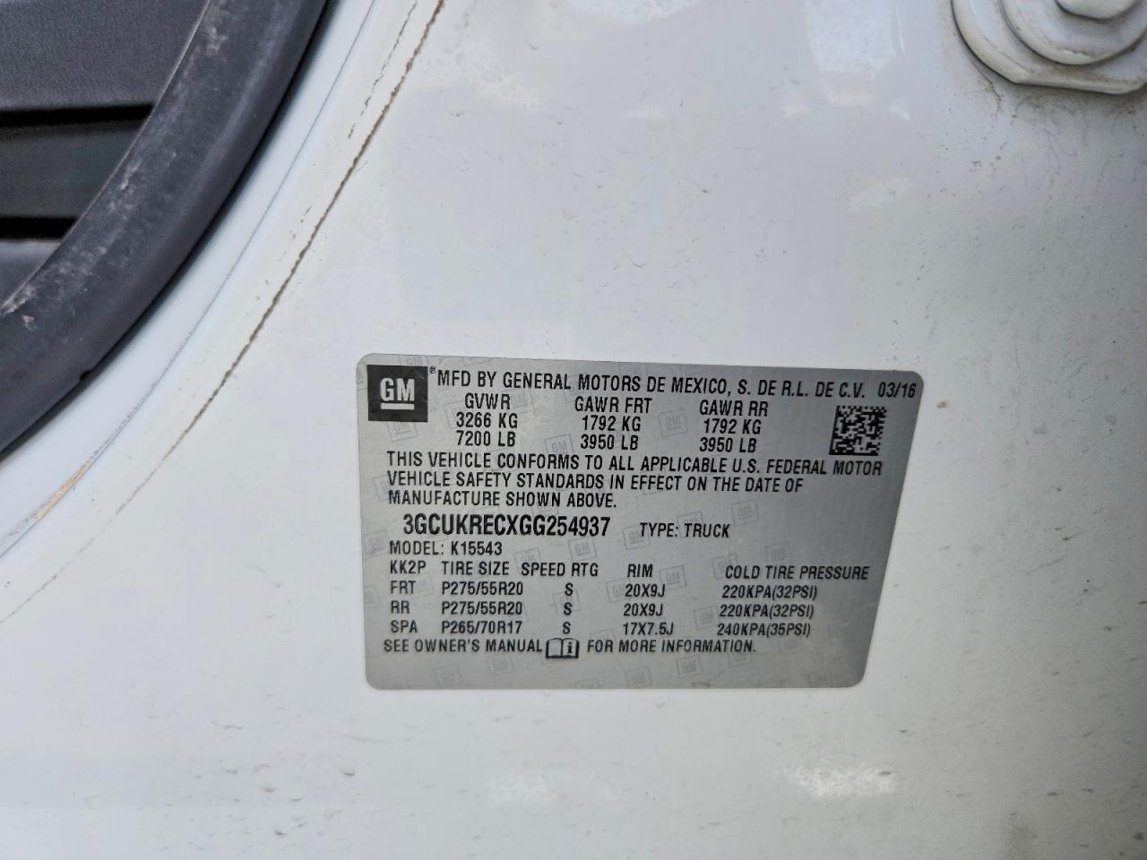 2016 Chevrolet Silverado K1500 LT