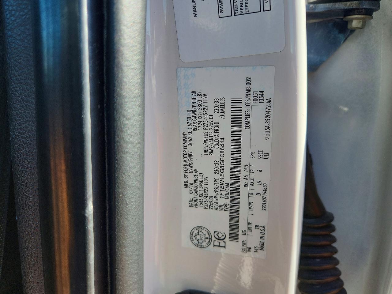 2016 Ford F150 Supercrew