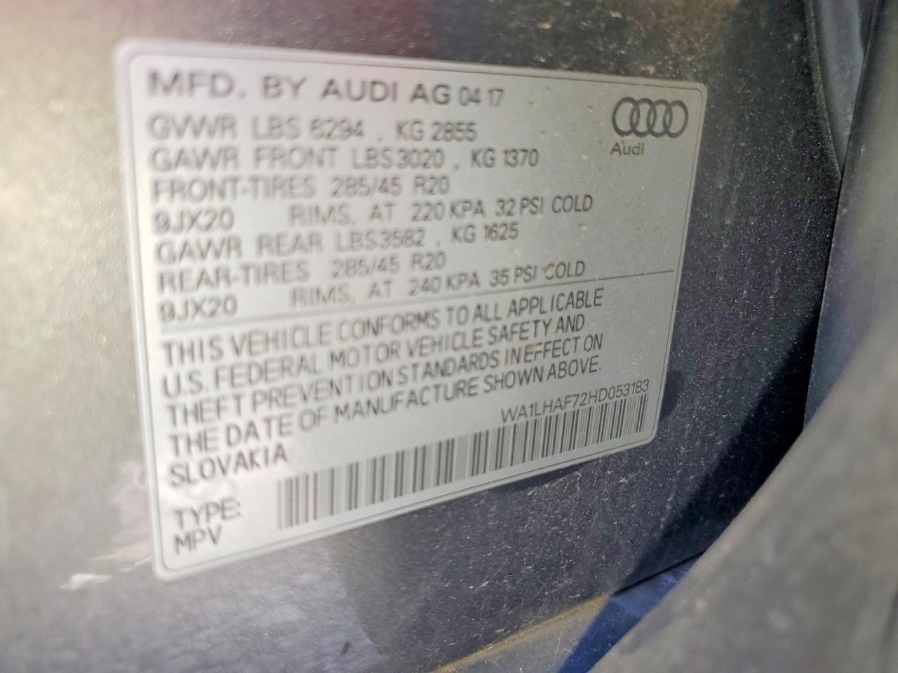 2017 Audi Q7 Premium Plus