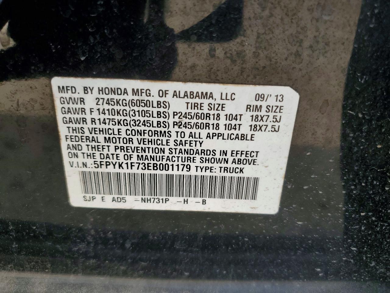 2014 Honda Ridgeline Sport