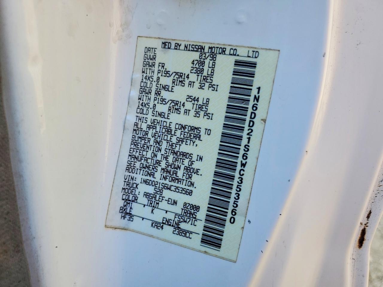 1998 Nissan Frontier Base