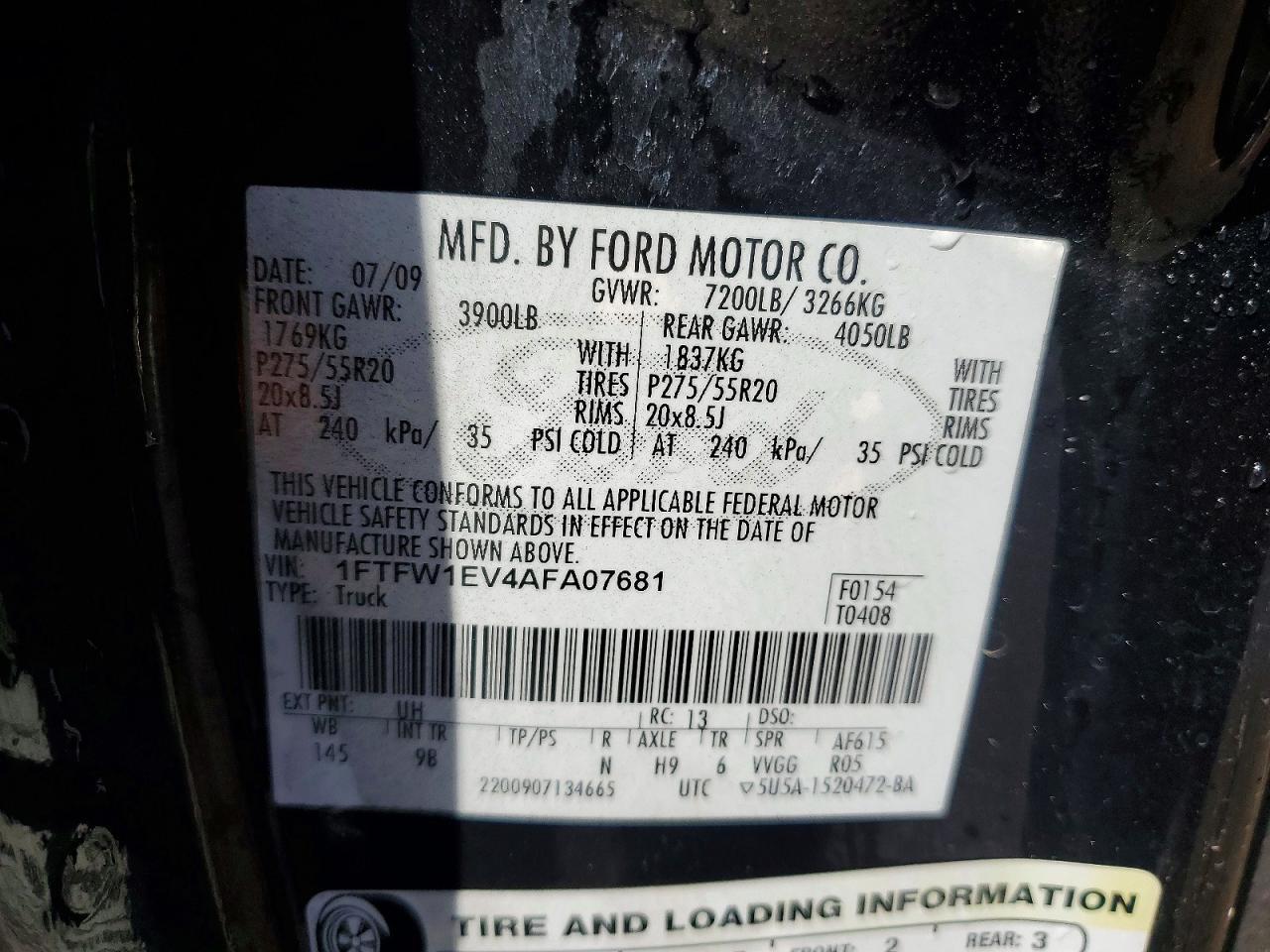 2010 Ford F150 Supercrew