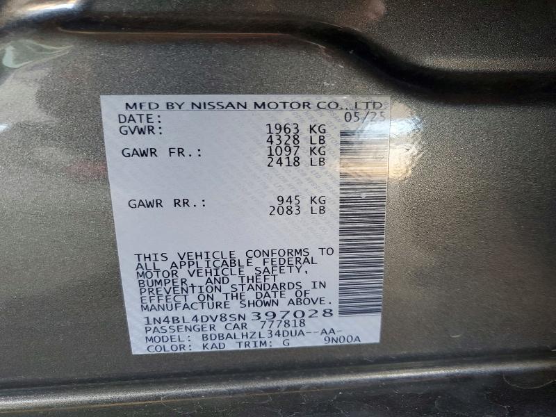 2025 Nissan Altima 2.5 sv