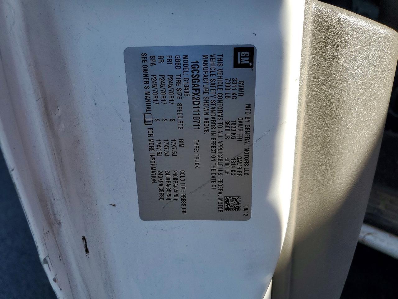 2013 Chev Express G1500