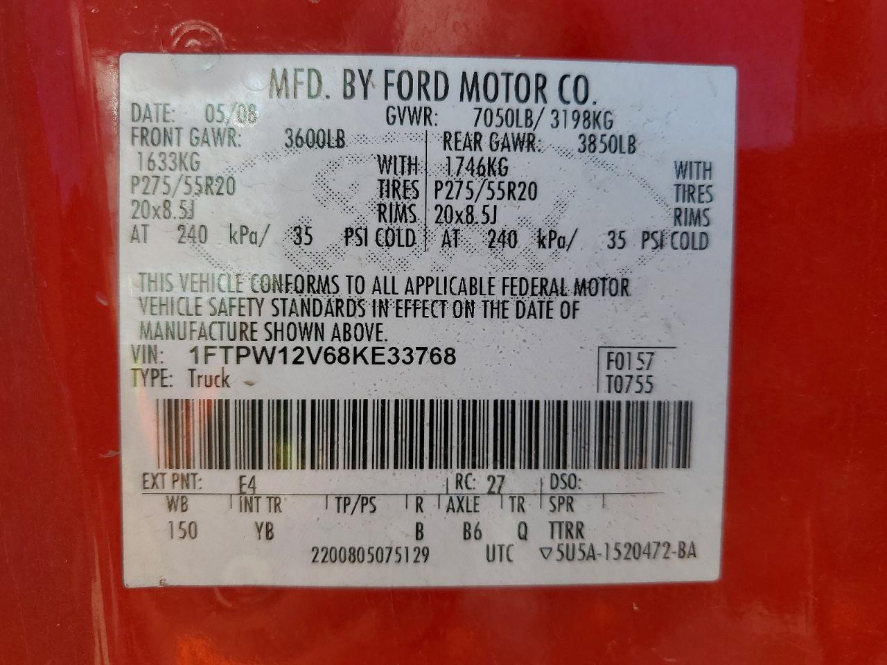 2008 Ford F150 Supercrew