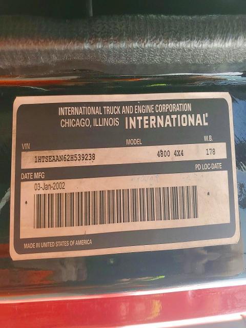 2002 International 4800 Pumper Fire Truck