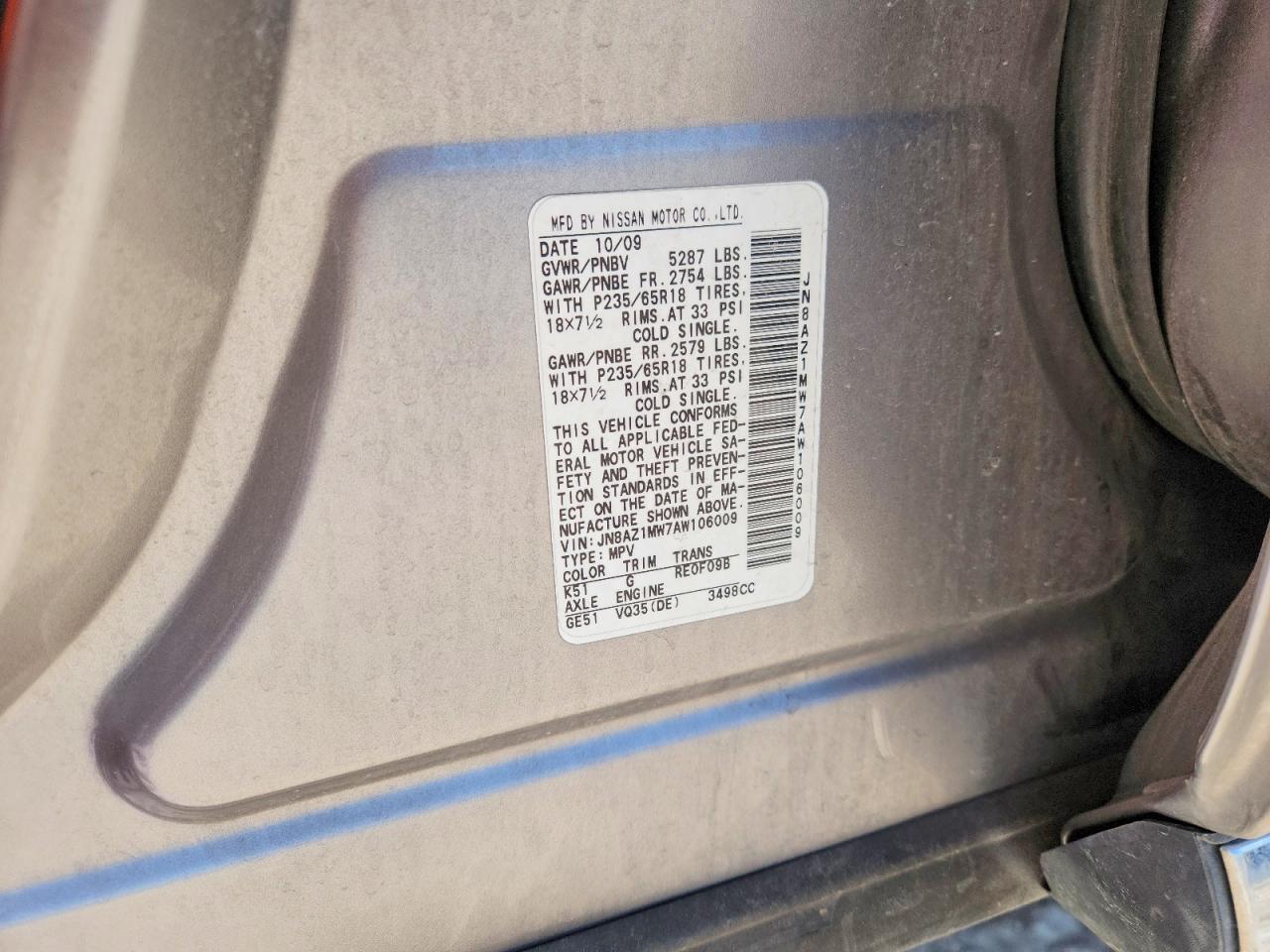 2010 Nissan Murano s