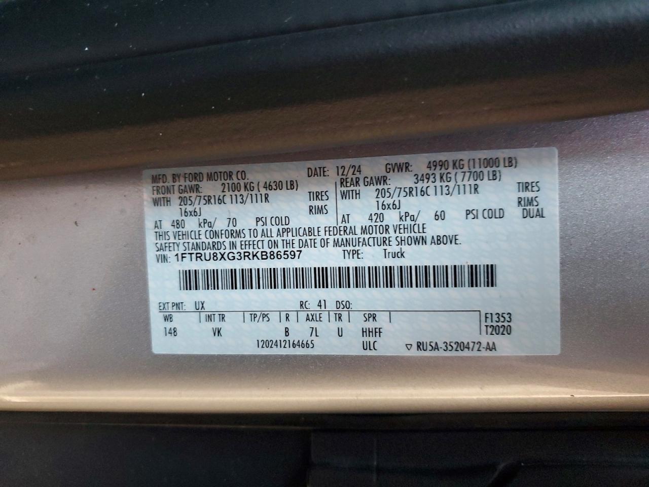 2024 Ford Transit 350 HD Delivery Van