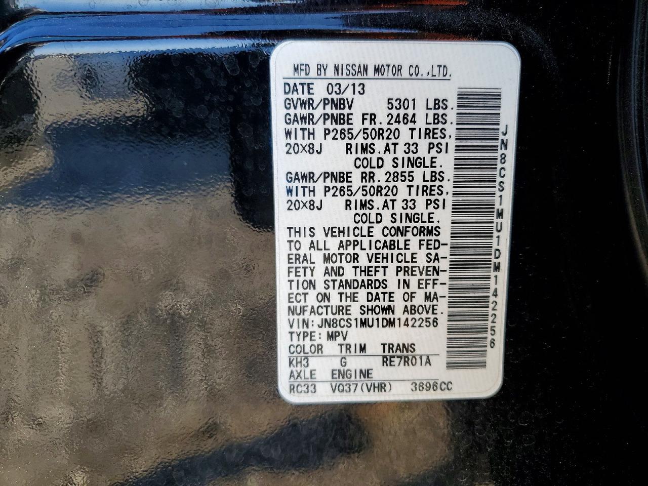 2013 Infiniti Fx37 Base