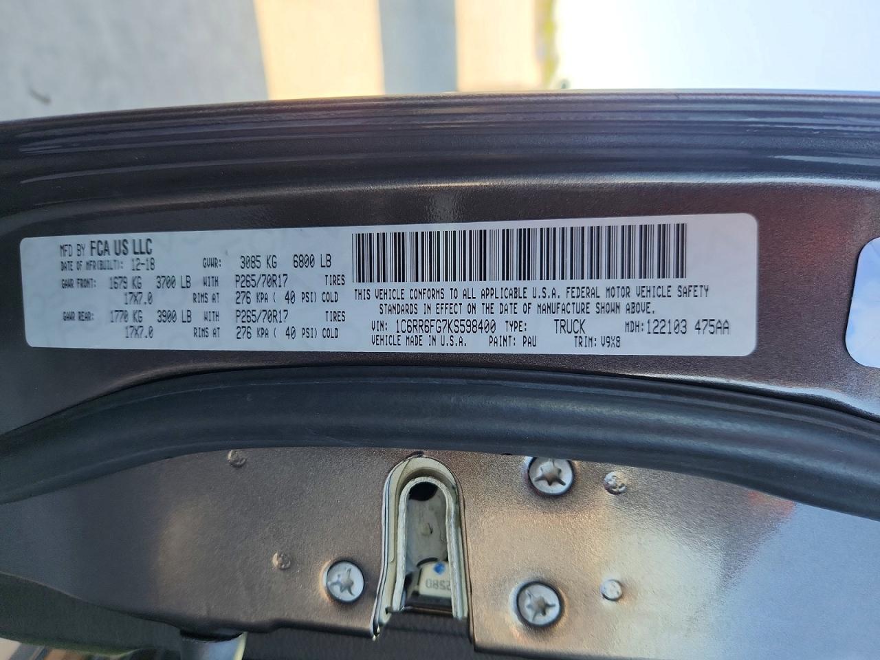 2019 Dodge RAM 1500 Classic Tradesman