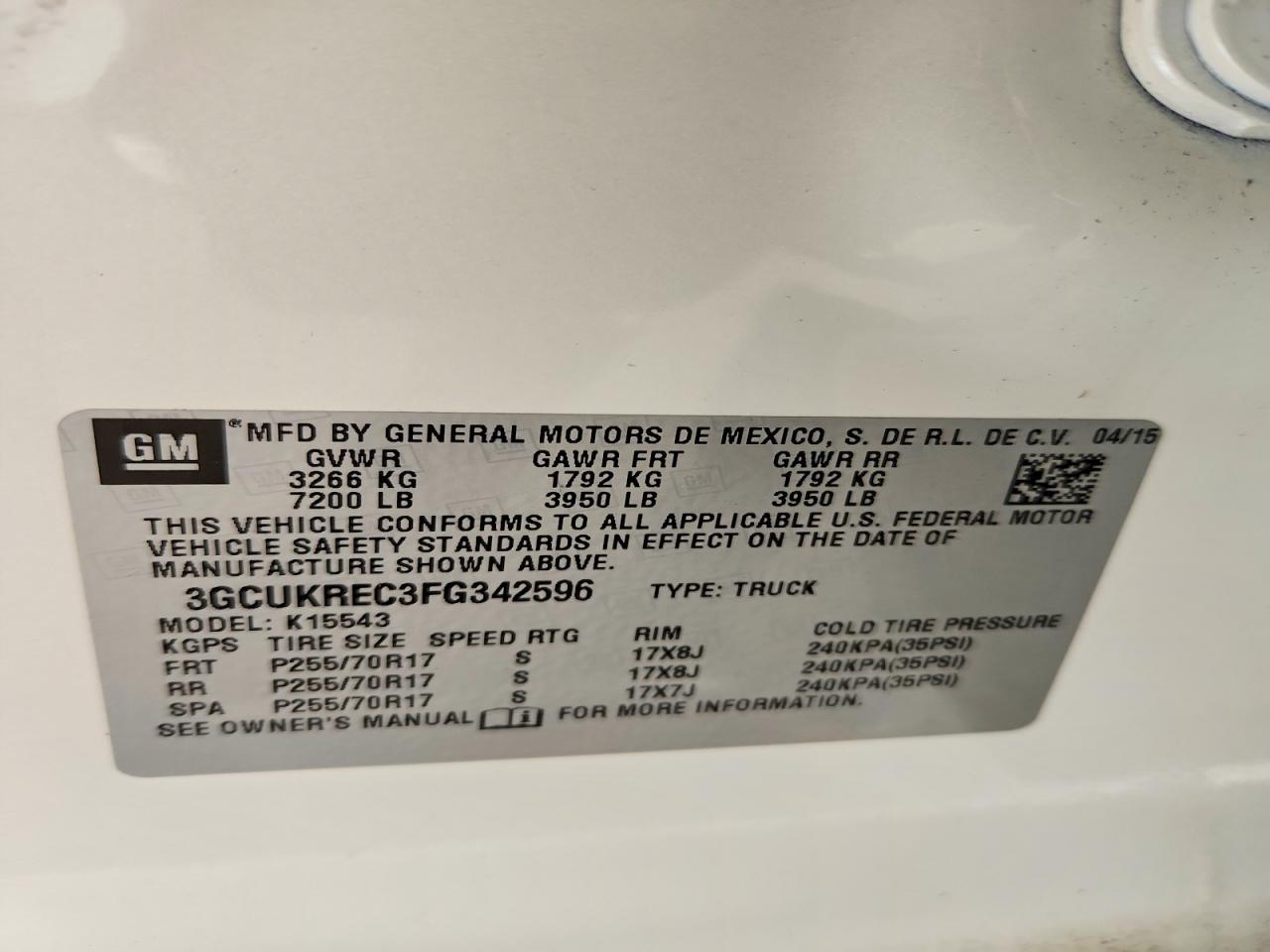 2015 Chevrolet Silverado K1500 LT