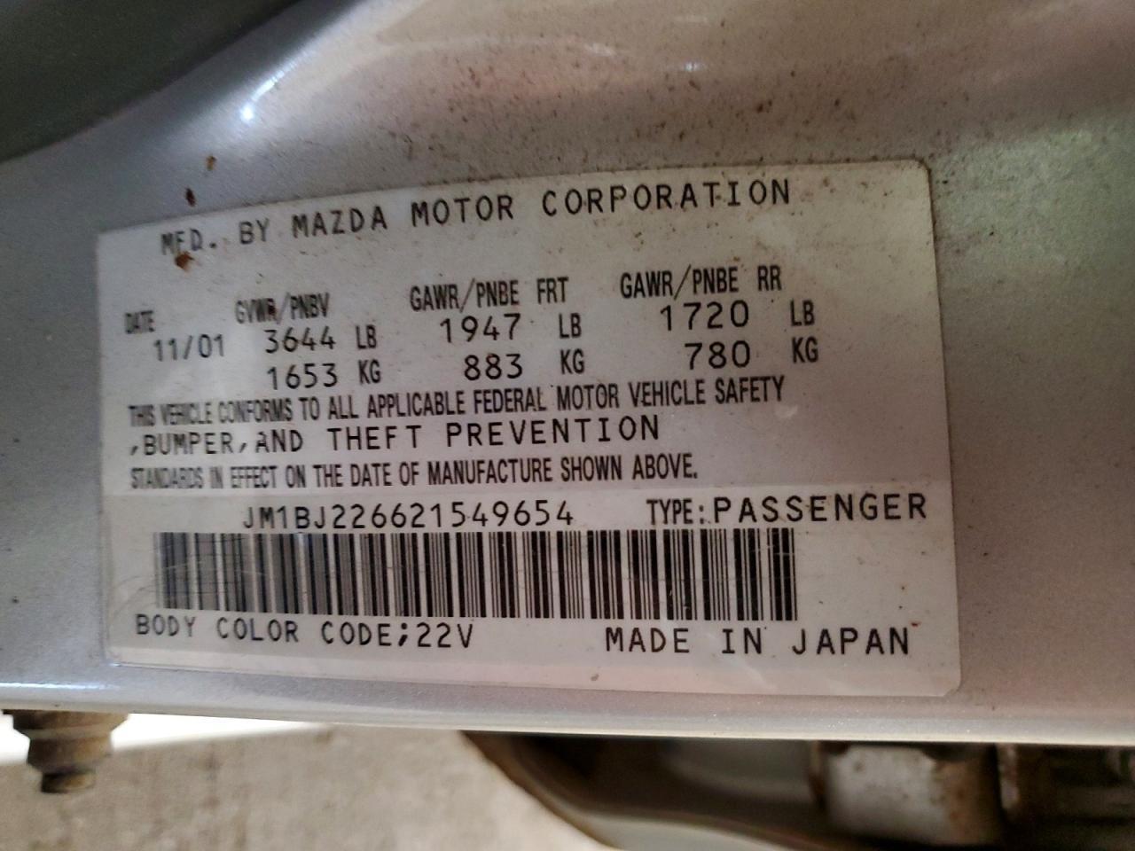 2002 Mazda Protege dx